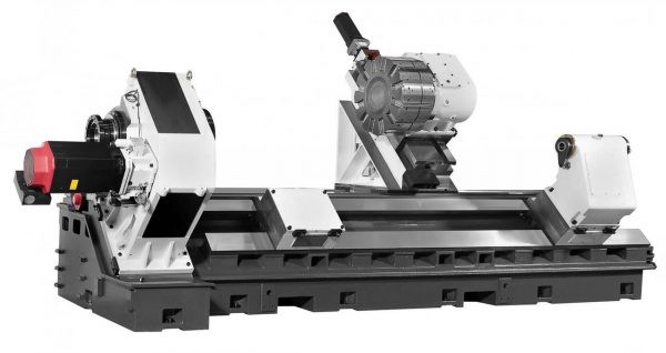 Hi-TECH 850 - Heavy machine bed with wide box guide ways and gear spindle
